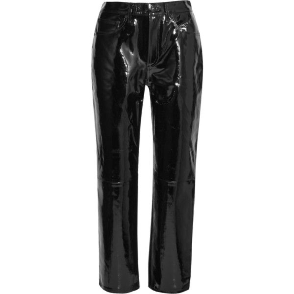 rag & bone patent leather crop straight leg pant size 27